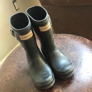 Hunter kid rainboot black size 10 good used condition
